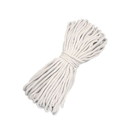 Cotton Rope Macrame Cord 1-12mm DIY Craft Tapestry Binding Decorative String - 6mm x 100m.