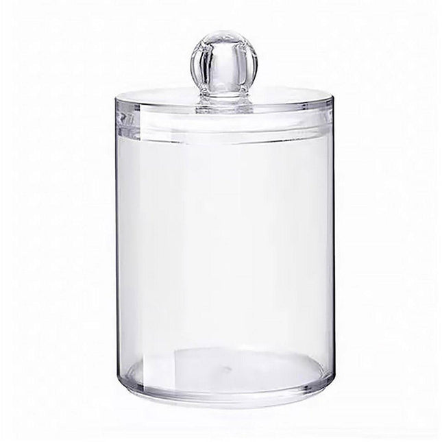 4PCS Transparent Cotton Swabs Makeup Remover Pad Storage Box Household Organizer.