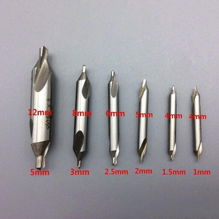 6Pcs Combined Center Drill Countersink Bit Lathe Mill Tackle Kit High Speed.