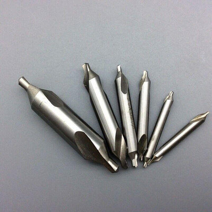 6Pcs Combined Center Drill Countersink Bit Lathe Mill Tackle Kit High Speed.
