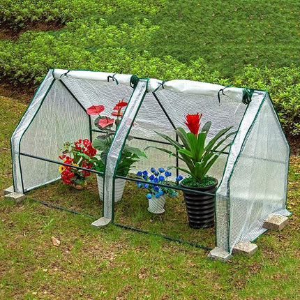 Greenhouse Cover Transparent Grid Garden Conservatory Plant Protection Tent.