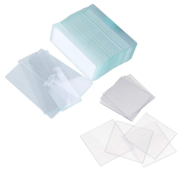 100set Microscope Slide Coverslips for Laboratory Use Glass Slides Research Tool.