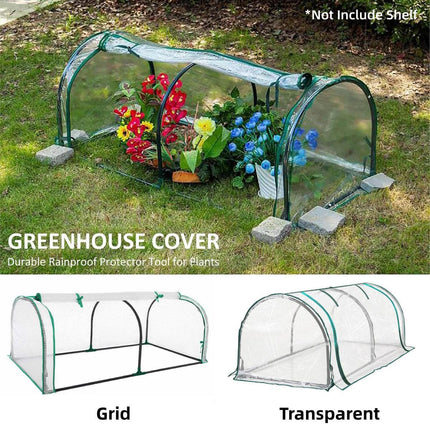 PVC Greenhouse Cover Replacement Plant Tent Garden Shelter No Frame - Transparent.