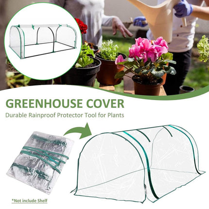 PVC Greenhouse Cover Replacement Plant Tent Garden Shelter No Frame - Transparent.