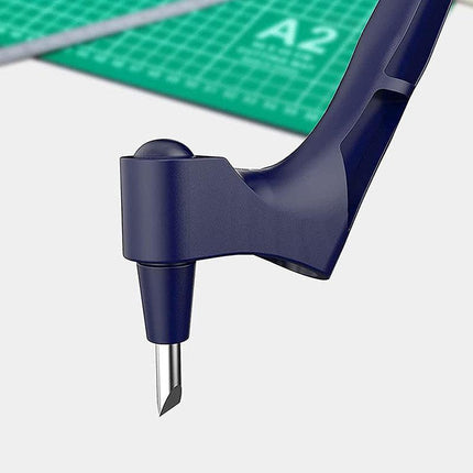 360-Degree Rotating Craft Cutting Tool with Precision Blade for Craft Art - Grey.