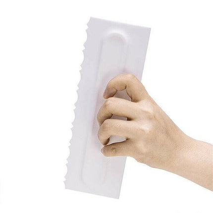 4Pcs Cake Decorating Icing Smoother Edge Frosting Scraper Comb Pastry Spatulas.