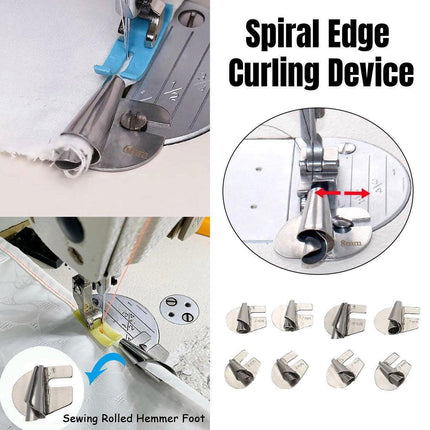 Household Sewing Machine Attachment Spiral Flanger Towel Fabric Puller Tool.
