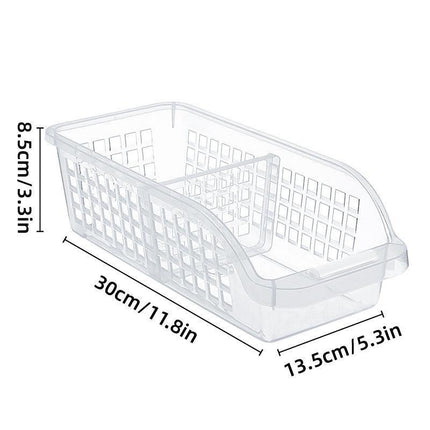 4pcs Refrigerator Storage Box Transparent Plastic Household Organizer Kitchen.