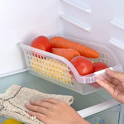 4pcs Refrigerator Storage Box Transparent Plastic Household Organizer Kitchen.
