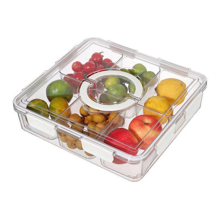 Portable Household Kitchen Refrigerator Storage Box Food Organizer Fresh Keeper - Black.