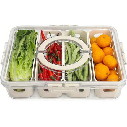 Refrigerator Crisper Storage Box Food Organizer Container for Kitchen Fridge.