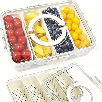 Refrigerator Crisper Storage Box Food Organizer Container for Kitchen Fridge.