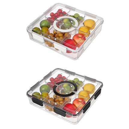 Portable Household Kitchen Refrigerator Storage Box Food Organizer Fresh Keeper - White.