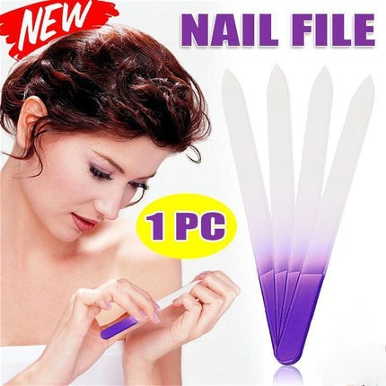Durable Crystal Glass Nail File Buffer Art Files Manicure.
