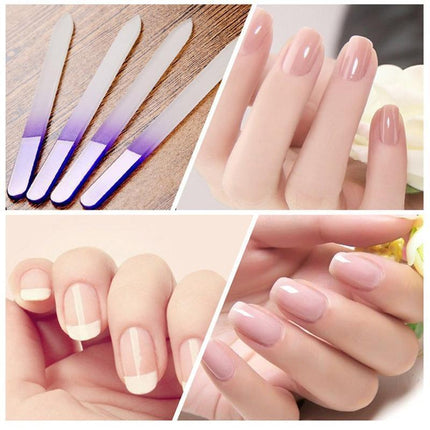 Durable Crystal Glass Nail File Buffer Art Files Manicure.