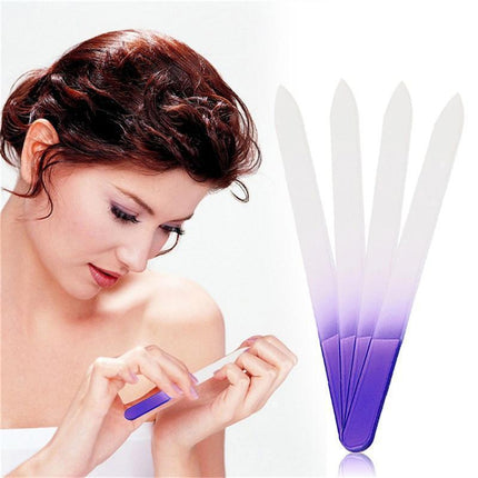 Durable Crystal Glass Nail File Buffer Art Files Manicure.