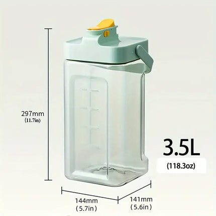 Large Capacity 3.5L Cold Water Kettle Home Use Beverage Dispenser Jug Mug - White.
