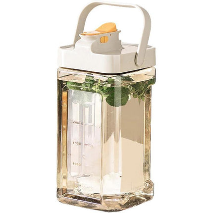 Large Capacity 3.5L Cold Water Kettle Home Use Beverage Dispenser Jug Mug - White.