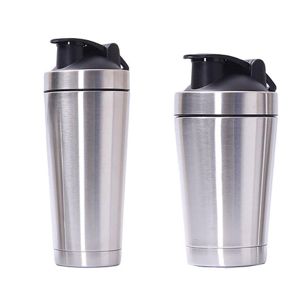 500/750ML Stainless Steel Protein Blender Shaker Cup Bottle Mixed Water Sport - 750ml.