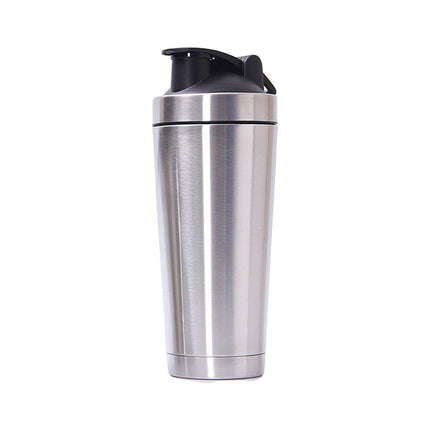 500/750ML Stainless Steel Protein Blender Shaker Cup Bottle Mixed Water Sport - 750ml.