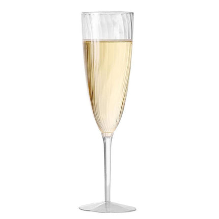 8pcs 180ml Plastic Champagne Glass Tall Wine Glass for Party Wedding Celebration.