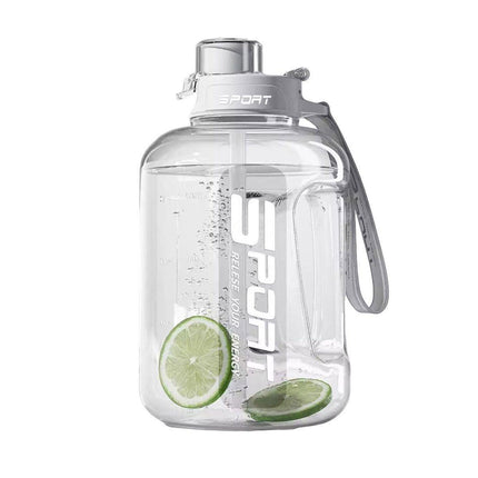 Large Capacity Water Cup Fitness Sports Water Bottle for Gym Outdoor Activities - Black.