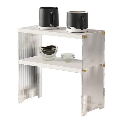 Acrylic Desktop Cup Holder Multi-Purpose Portable Storage Organizer For Home - Brown.