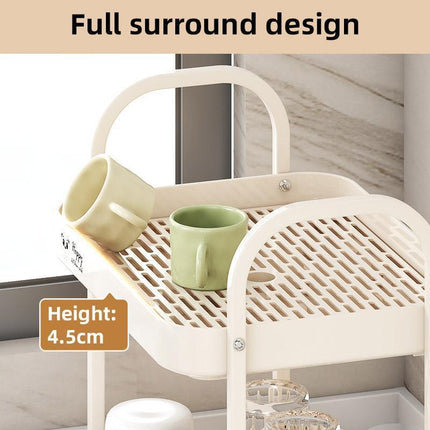 Double Layer Shelf Storage Rack for Water Cups Tea Cups Organizer Kitchen Rack.