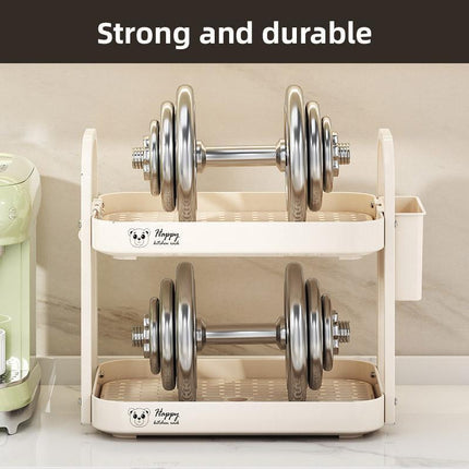Double Layer Shelf Storage Rack for Water Cups Tea Cups Organizer Kitchen Rack.