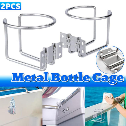 2pcs Cup Stainless Steel Boat Drink Holder Ring Holders Marine Car Truck Yacht.