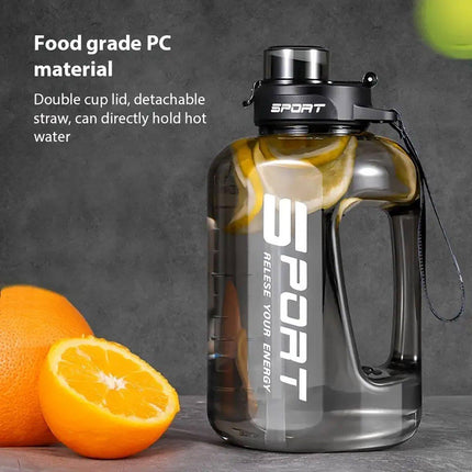Large Capacity Water Cup Fitness Sports Water Bottle for Gym Outdoor Activities - Pink.