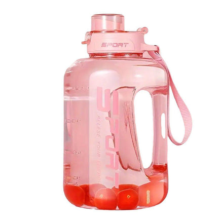 Large Capacity Water Cup Fitness Sports Water Bottle for Gym Outdoor Activities - Pink.
