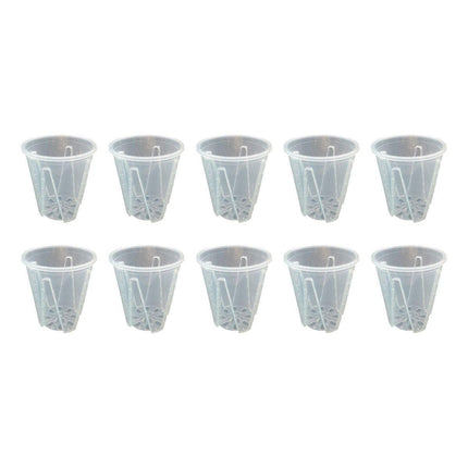 10xClear Plastic Orchid Pots with Holes for Phalaenopsis Root Aeration.