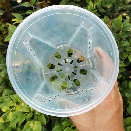 10xClear Plastic Orchid Pots with Holes for Phalaenopsis Root Aeration.