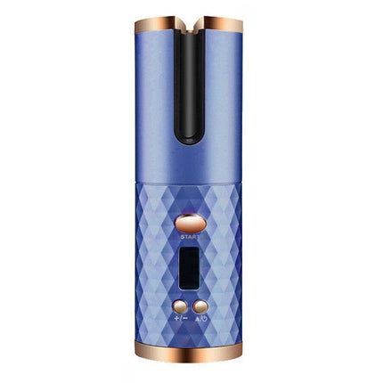 Lcd Cordless Auto Rotating Hair Curler Hair Waver Curling Iron Wireless Ceramic - Colourful.