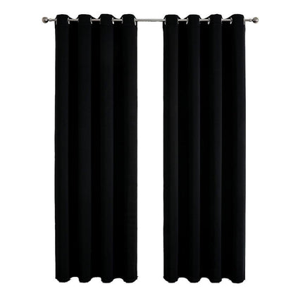 2pcs Semi Blackout Curtain Fabric Solid Colour Home Decor Drapes for Living Room - Light Grey - 132x244cm.