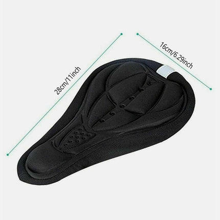 Thick Silicone Bike Seat Cover Comfort Gel Cycling Bicycle Saddle Cushion Pad - Set of 4 Colours.