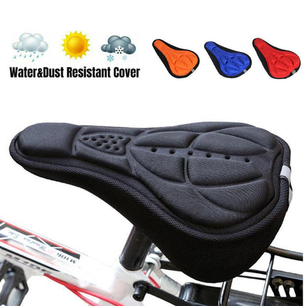 Thick Silicone Bike Seat Cover Comfort Gel Cycling Bicycle Saddle Cushion Pad - Set of 4 Colours.