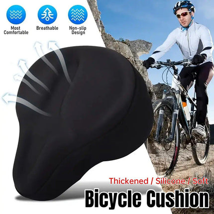 Soft Silicone Bicycle Seat Cover Comfortable Mountain Bike Cushion Thickened.