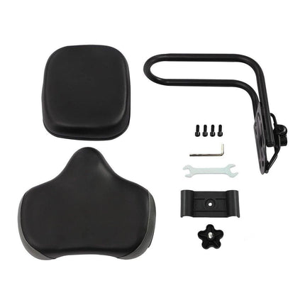 Electric Bicycle Tricycle Seat With Backrest Adjustable Comfortable Bike Seat - Grey.