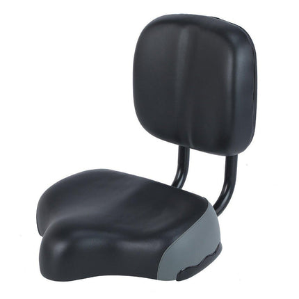 Electric Bicycle Tricycle Seat With Backrest Adjustable Comfortable Bike Seat - Grey.