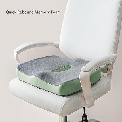 Memory Foam Seat Cushion for Office and Travel Support with Ergonomic Design - Pink.