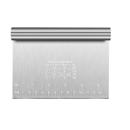 Stainless Steel Dough Cutter Knife Measurement Scraper Pastry Baking Tool - 15cm.