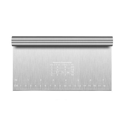 Stainless Steel Dough Cutter Knife Measurement Scraper Pastry Baking Tool - 15cm.