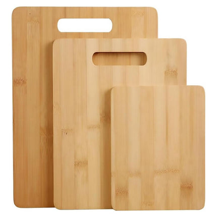 Household Cutting Board Set 3PCS Square Wooden Kitchen Chopping Boards For Food.