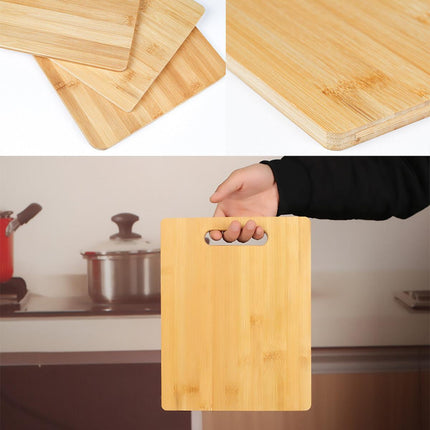 Household Cutting Board Set 3PCS Square Wooden Kitchen Chopping Boards For Food.