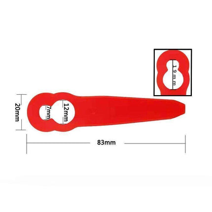 Grass Trimmer Plastic Blades Part Cutter Replace Acc Crop For Ozito Bosh Kuller - 50PCS.