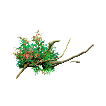 Aquarium Landscaping Decoration Artificial Wood and Plants Fish Tank Ornament - CM2503-Green.