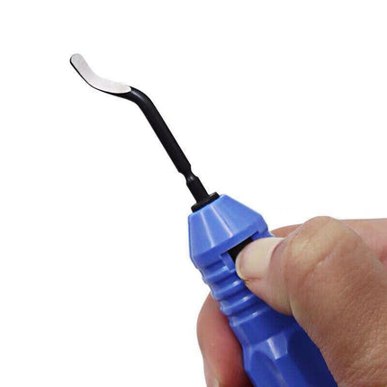 12PCS Manual Deburring Tool Set with Swivel Handle and Replacement Blades.