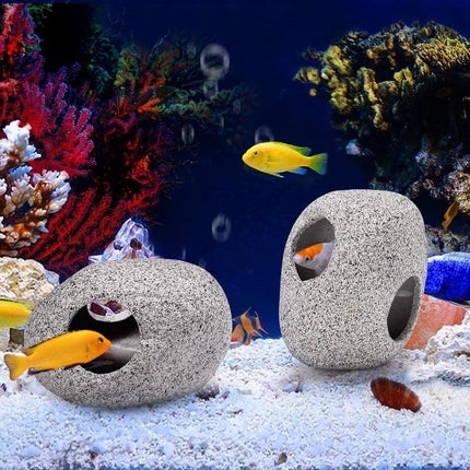 Clay Pot Aquarium Decoration Shrimp House Cichlid Breeding Tank Fish Nest - Nine Holes.